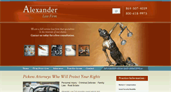 Desktop Screenshot of alexanderlawfirmsc.com